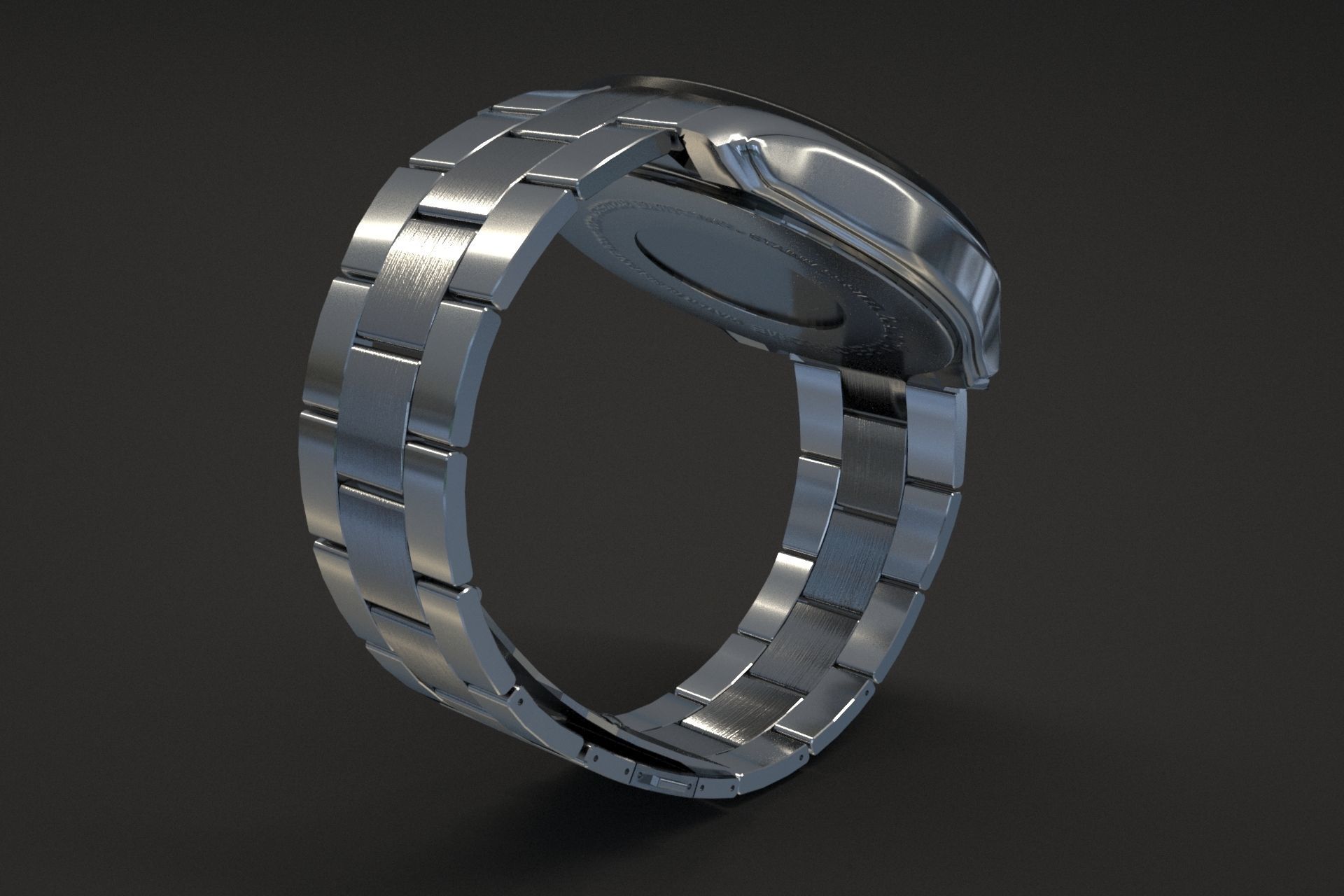 watch silver 3D model_33