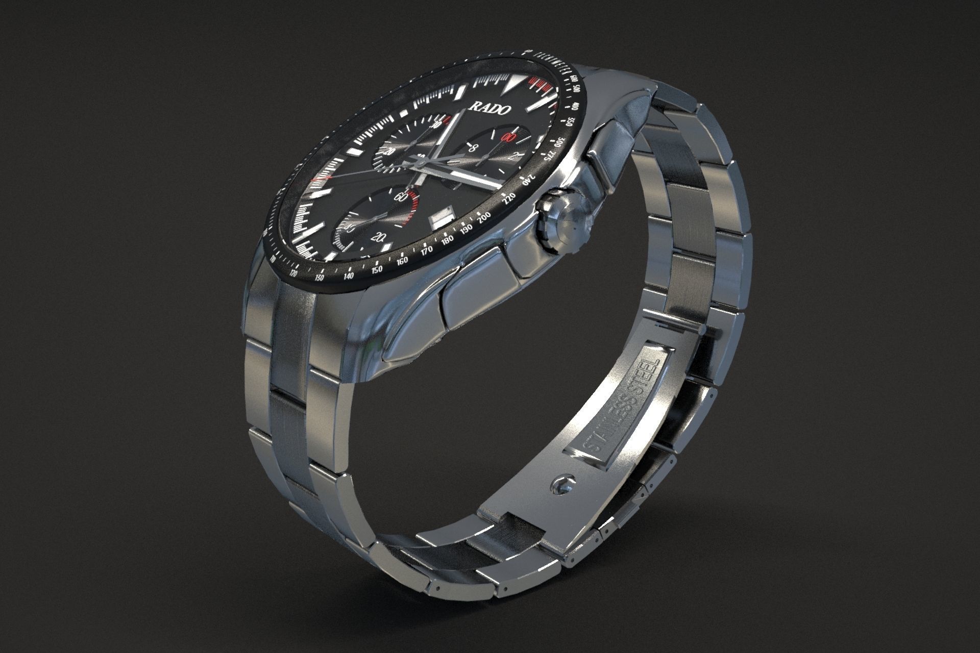watch silver 3D model_16