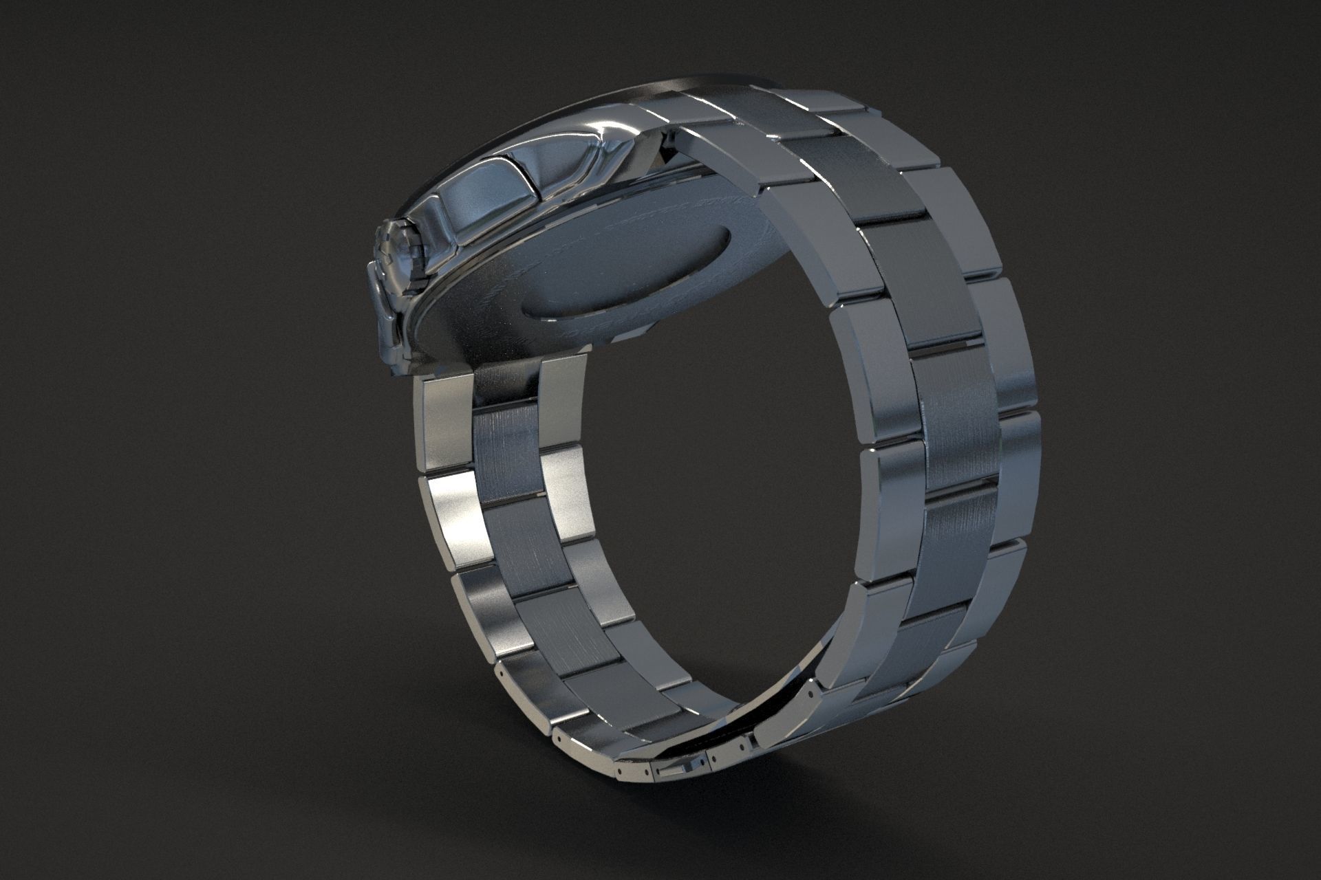 watch silver 3D model_25