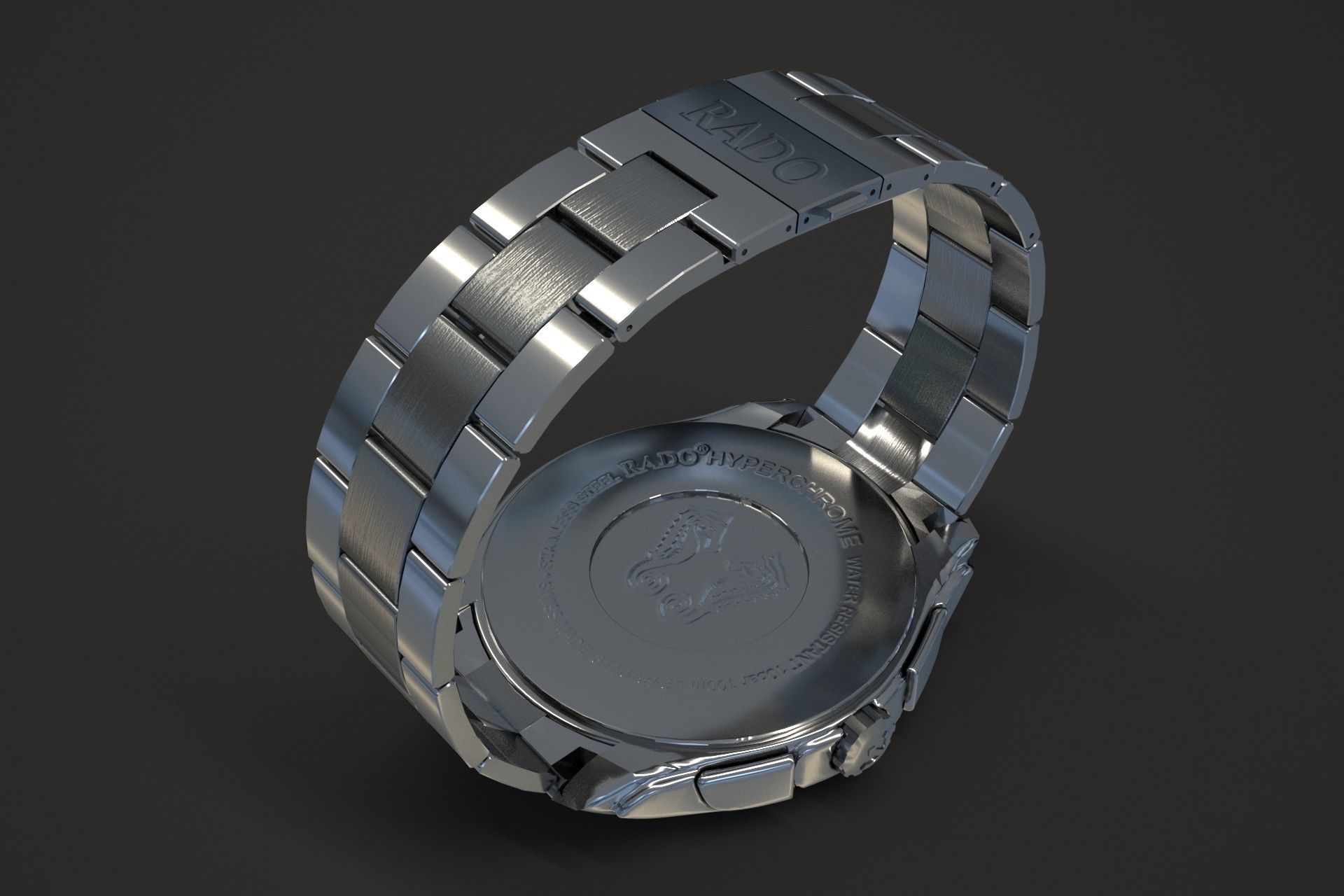 watch silver 3D model_8