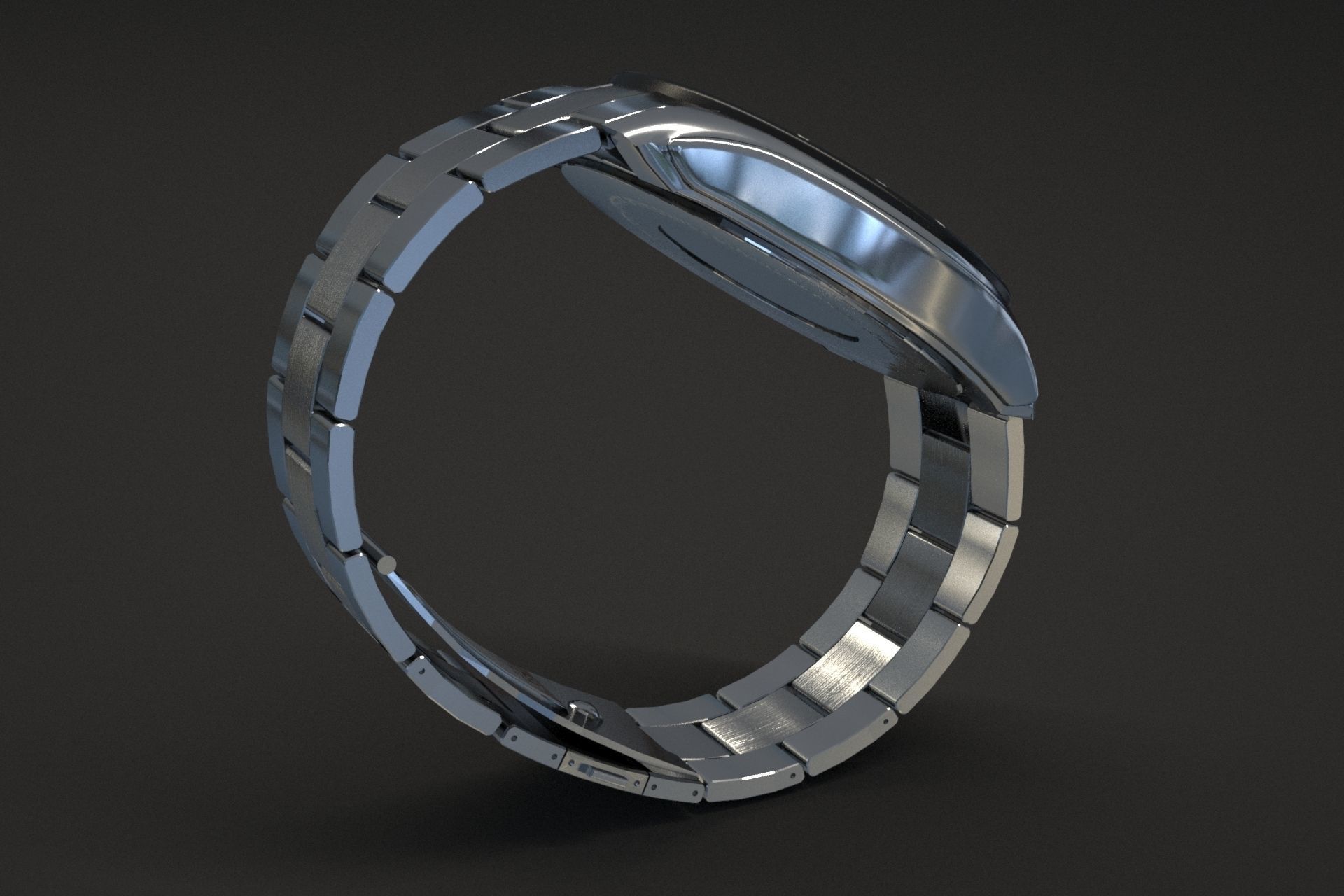 watch silver 3D model_35