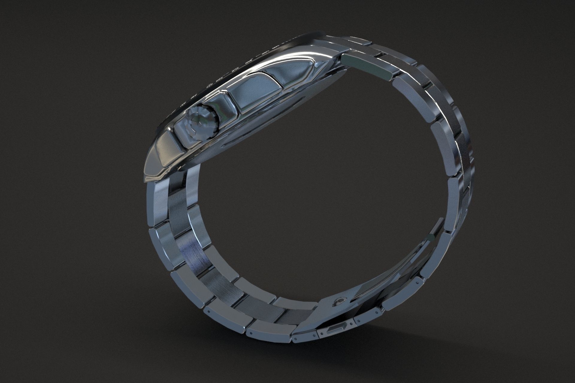 watch silver 3D model_22