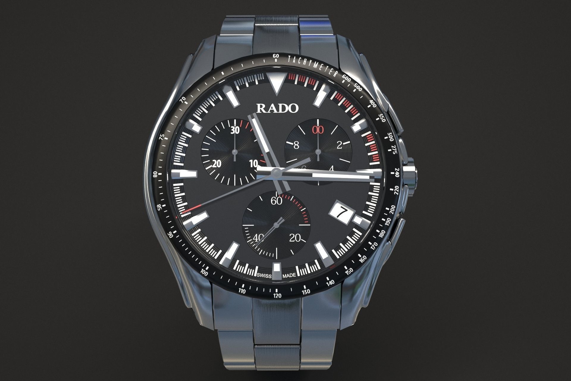 watch silver 3D model_6