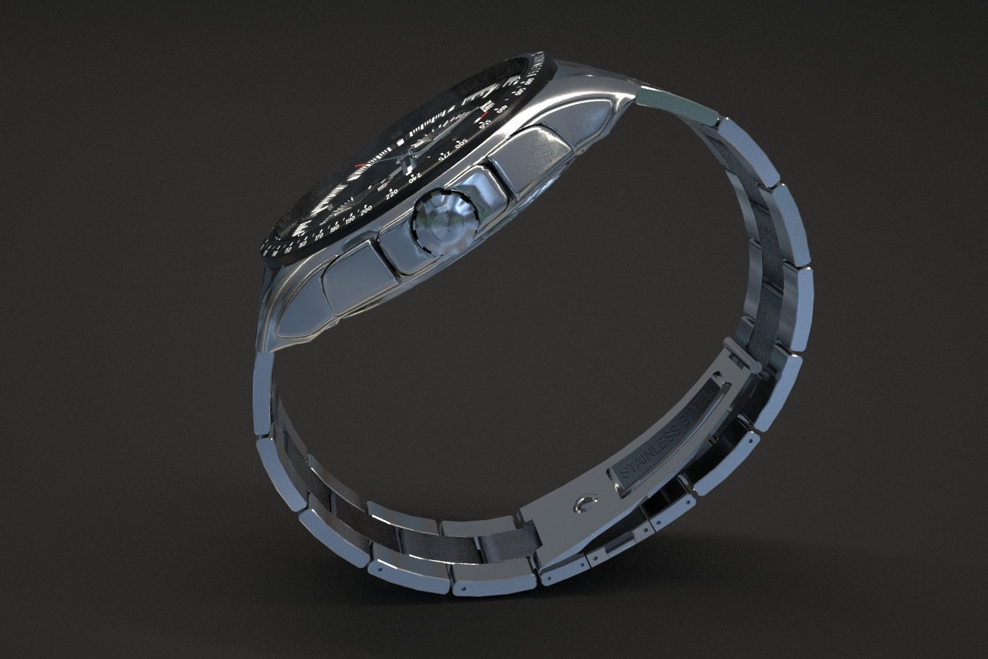 watch silver 3D model_19