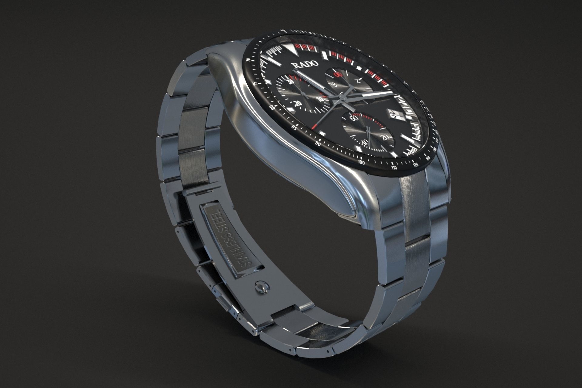 watch silver 3D model_42