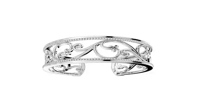 Bracelet Bangle 3D CAD Design Spring Rate Style-O-1-102 3D print model