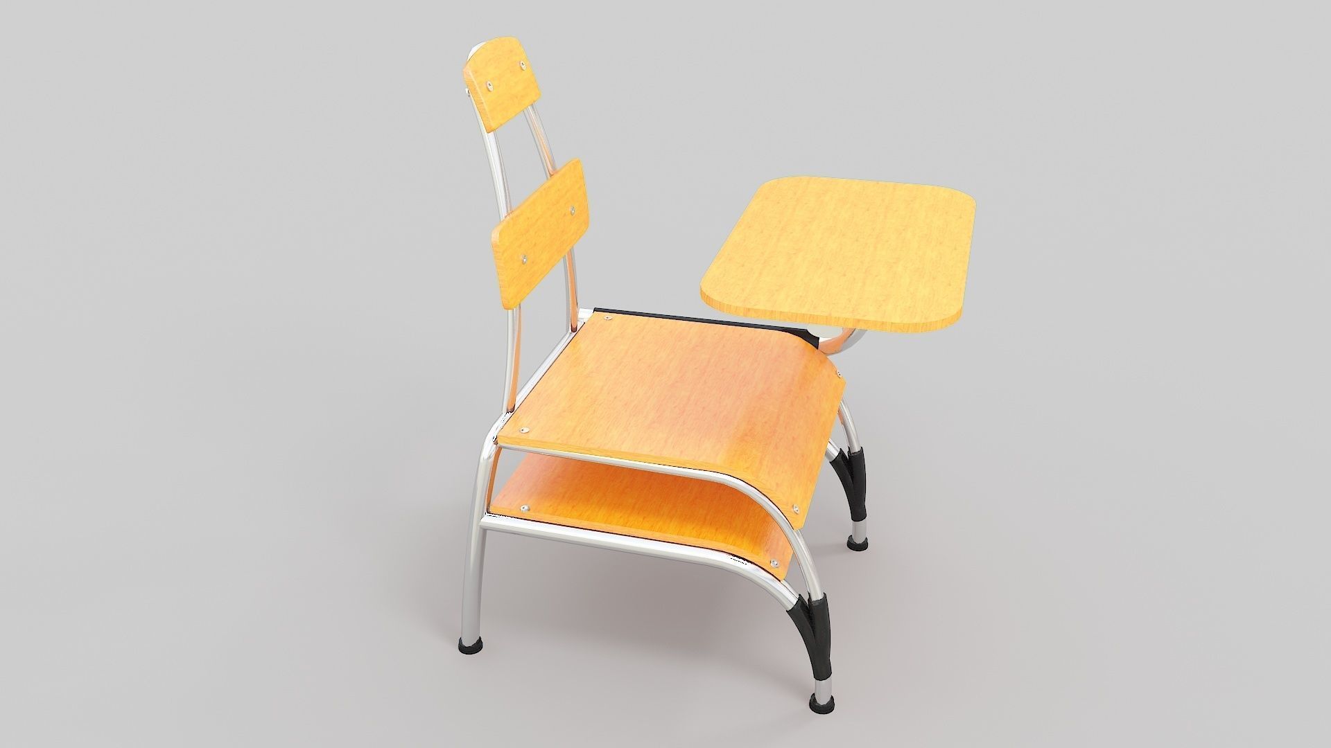 School chair 3D model_3