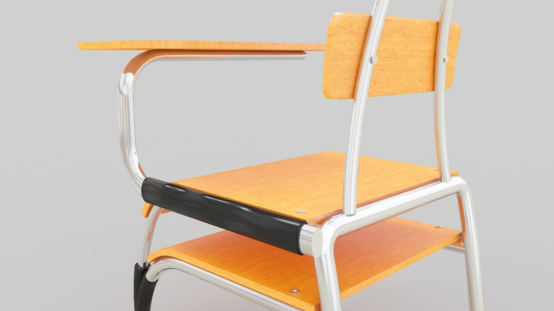 School chair 3D model_4
