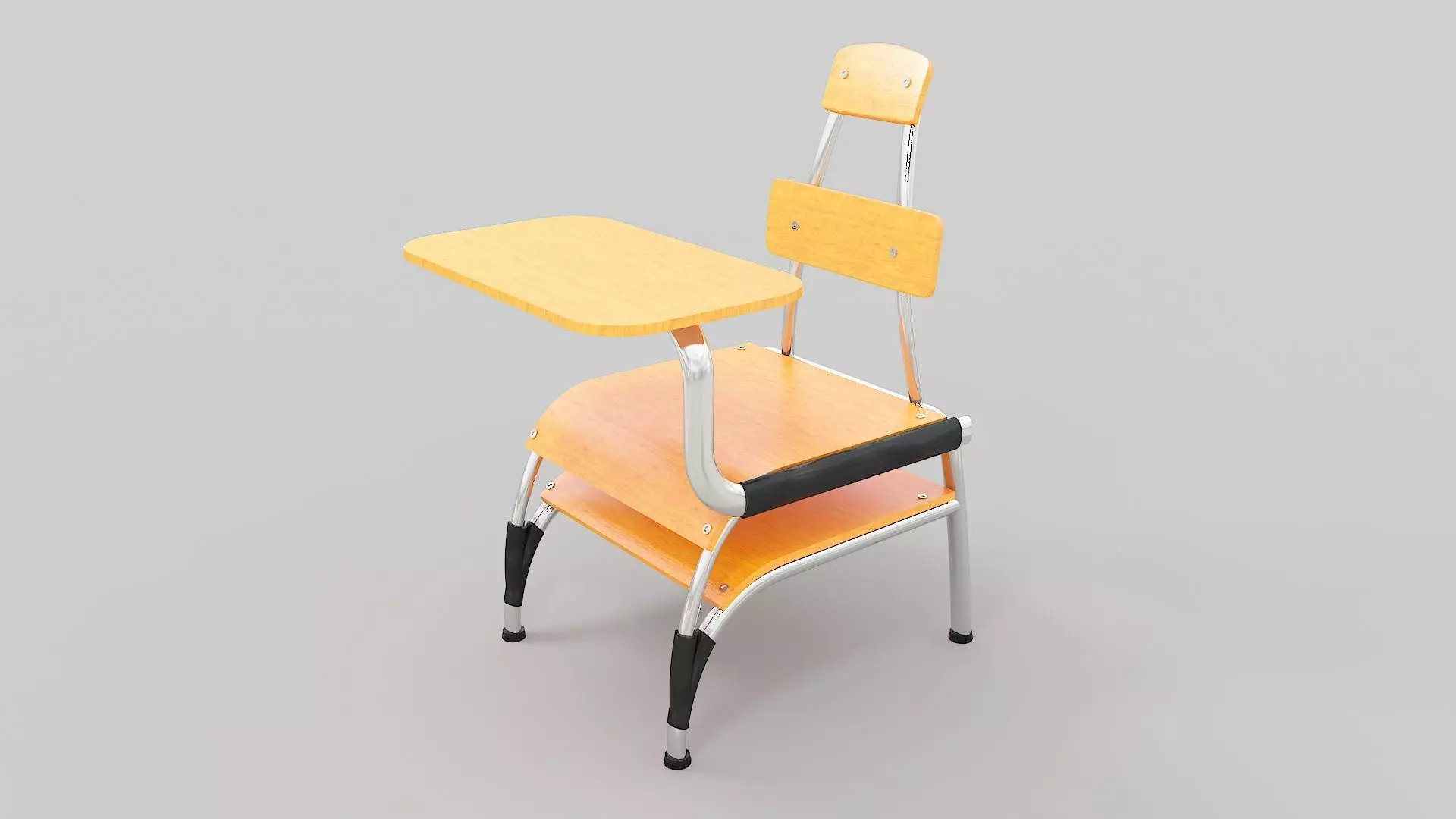 School chair 3D model_0