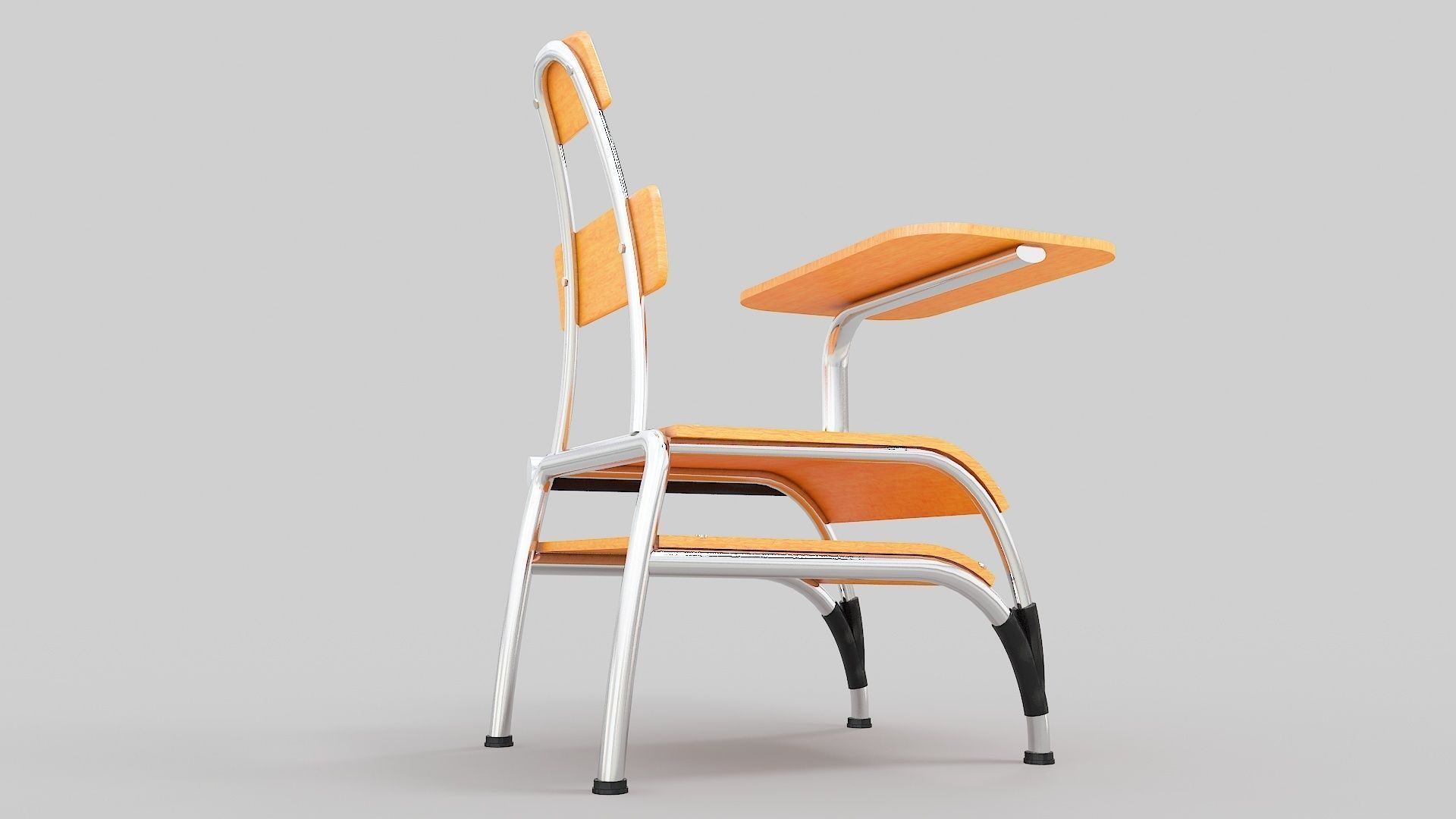 School chair 3D model_2