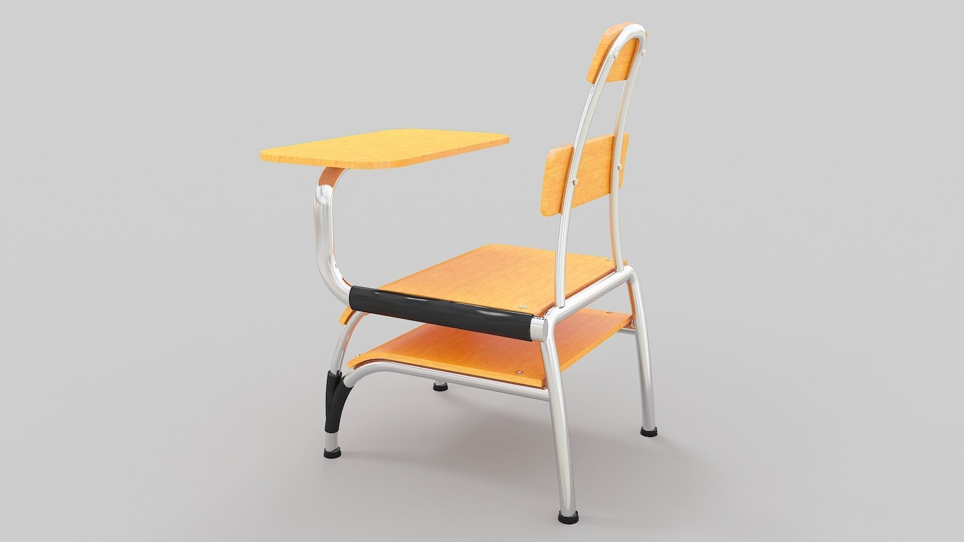 School chair 3D model_1