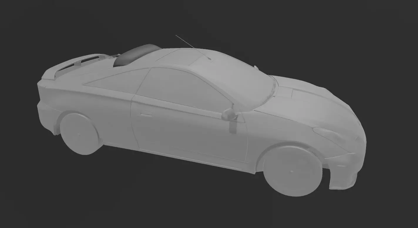 Toyota Celilca 2002 - Roof Spoiler 3D print model_0