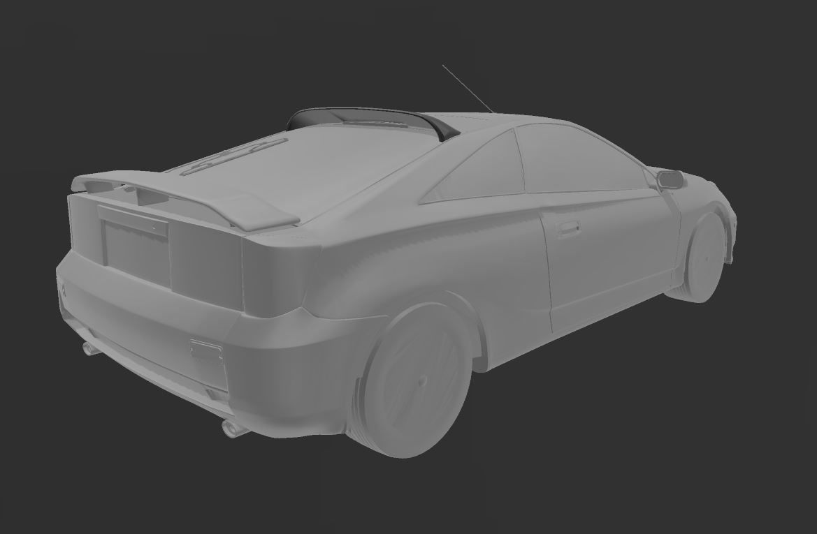 Toyota Celilca 2002 - Roof Spoiler 3D print model_2