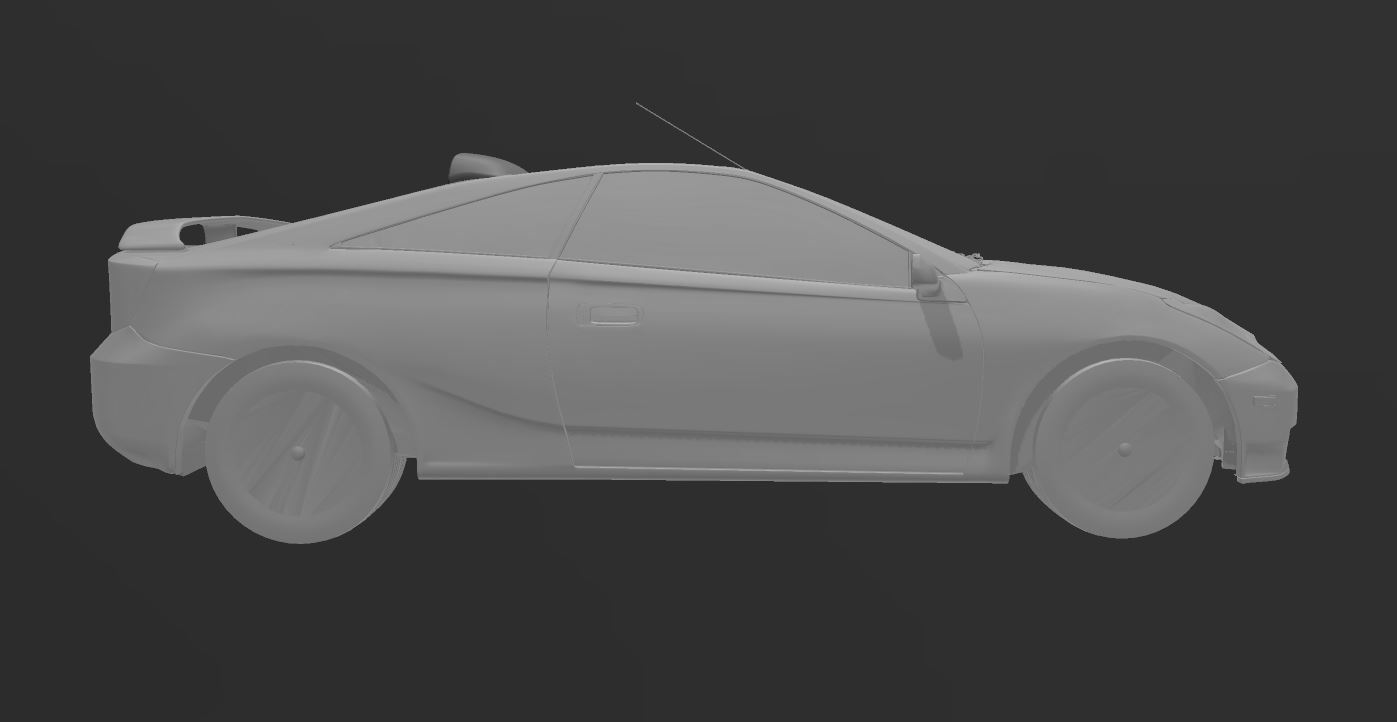 Toyota Celilca 2002 - Roof Spoiler 3D print model_1