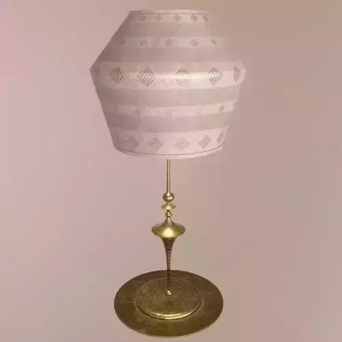 Brass and Linen Lamp
