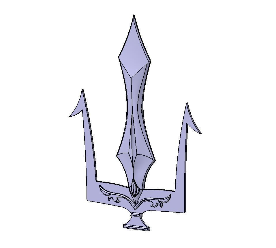 Poseidons Trident Saint Seiya 3D print model_1