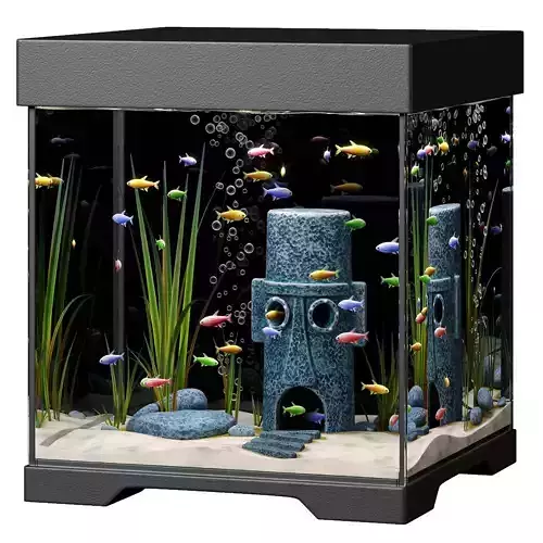 Aquarium with Squidward house