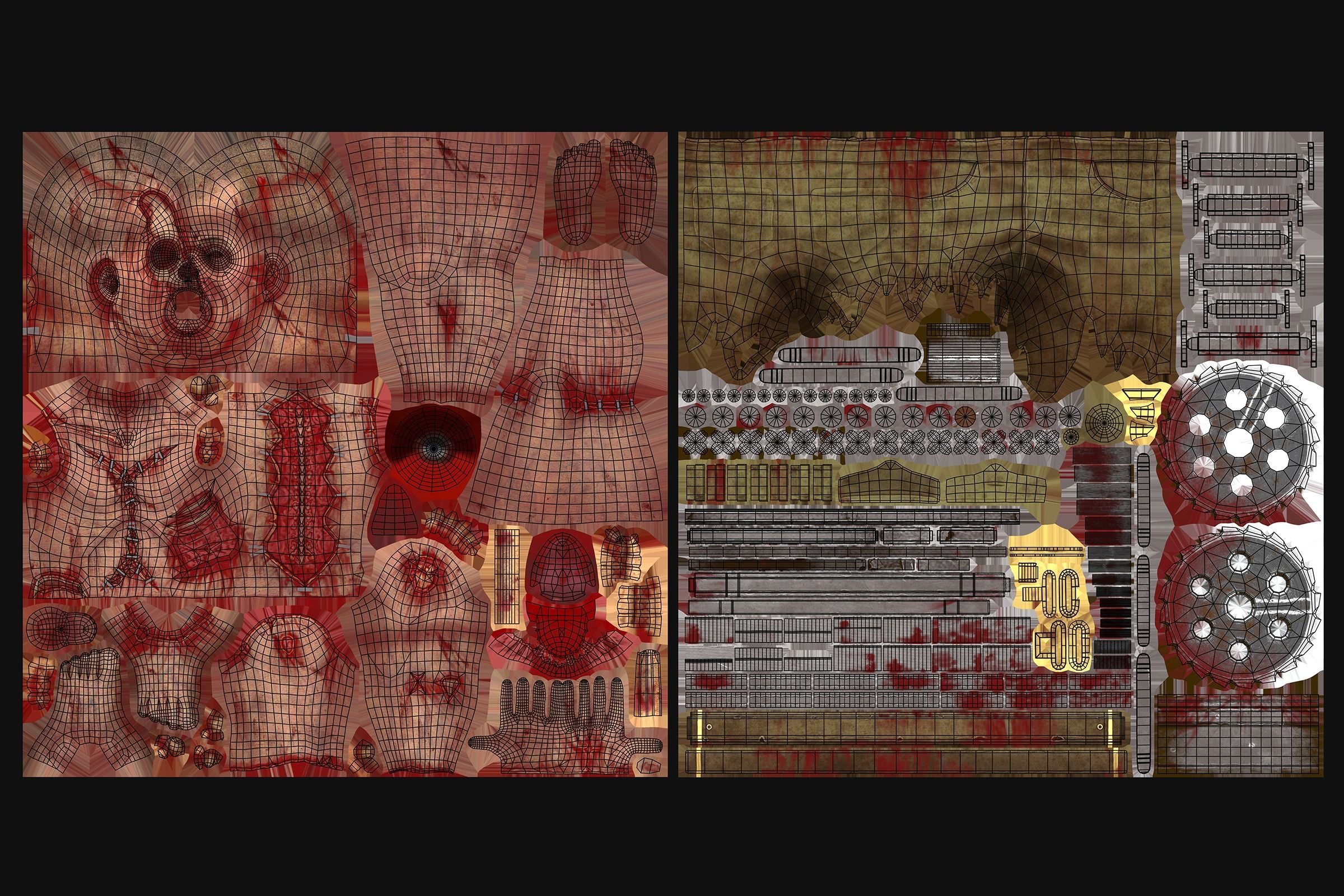 The Tormented - Horror Character Low-poly 3D model_4