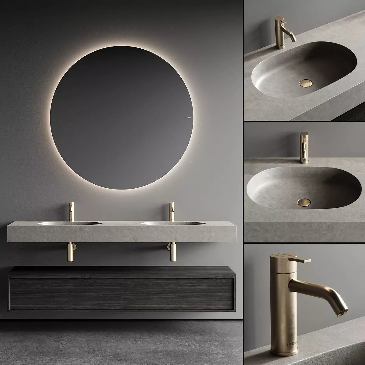 Inbani Strato 02 B Vanity Unit Set 2 3D model