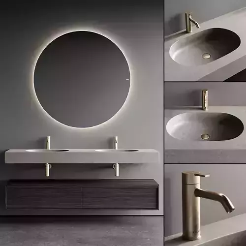 Inbani Strato 02 B Vanity Unit Set 2 3D model