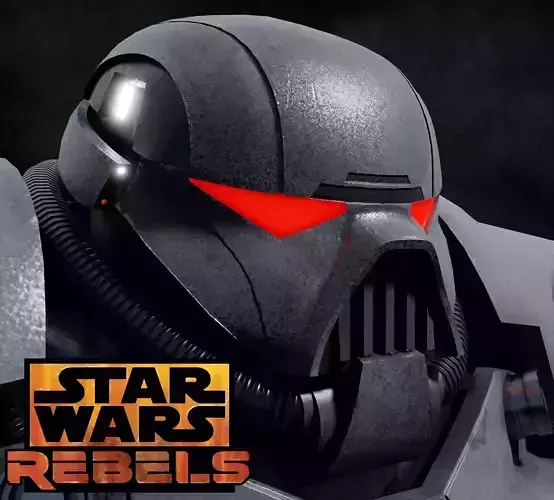 Star Wars Rebels Darktrooper Sentry Low-poly 3D model