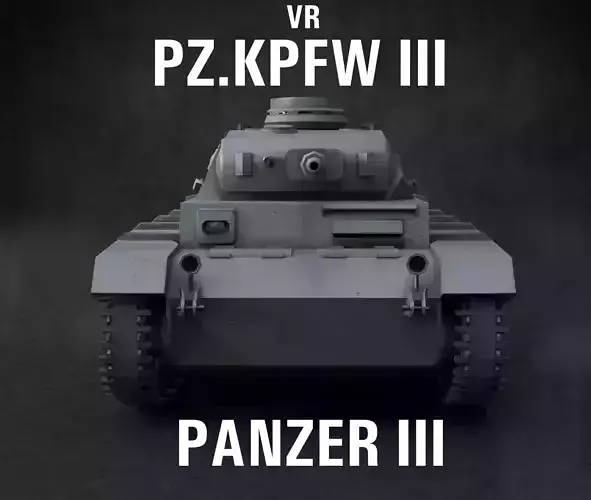 German WW2 Panzer III Tank Low-poly 3D model