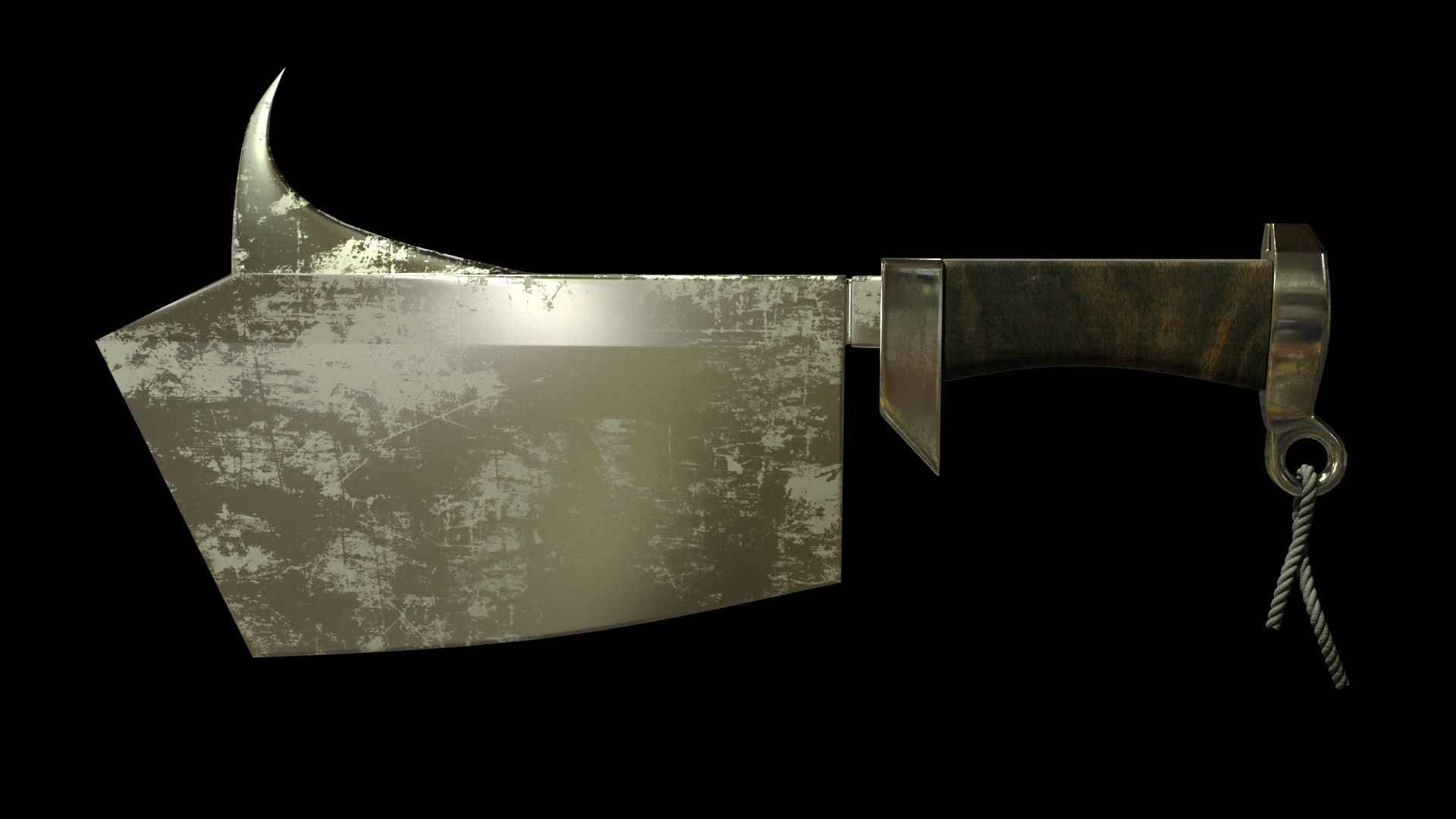 AX KNIFE Low-poly 3D model_1