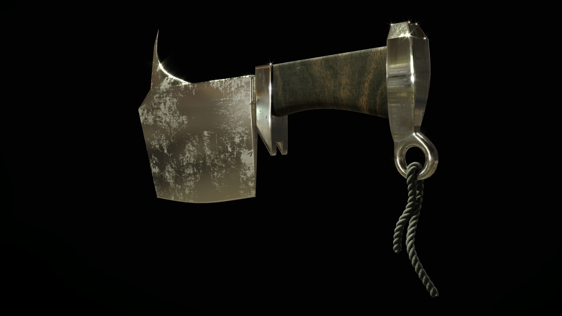 AX KNIFE Low-poly 3D model_3