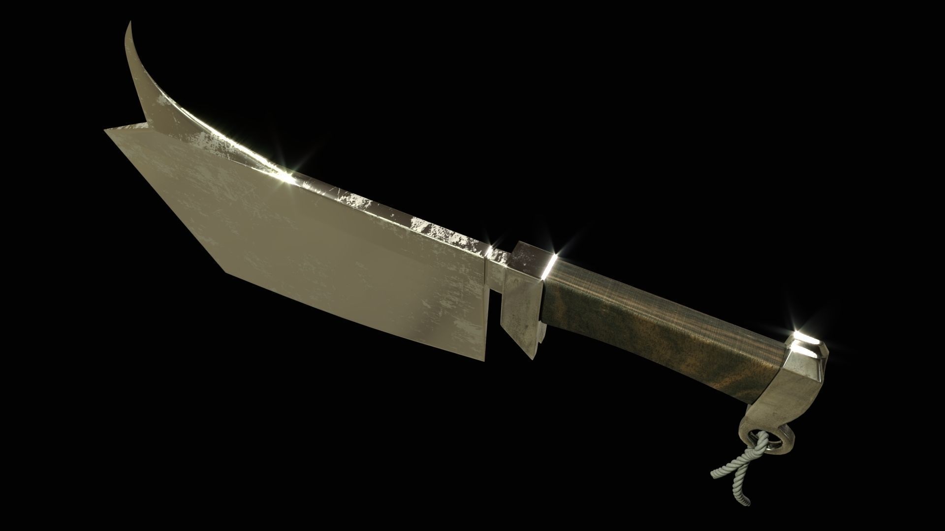 AX KNIFE Low-poly 3D model_4