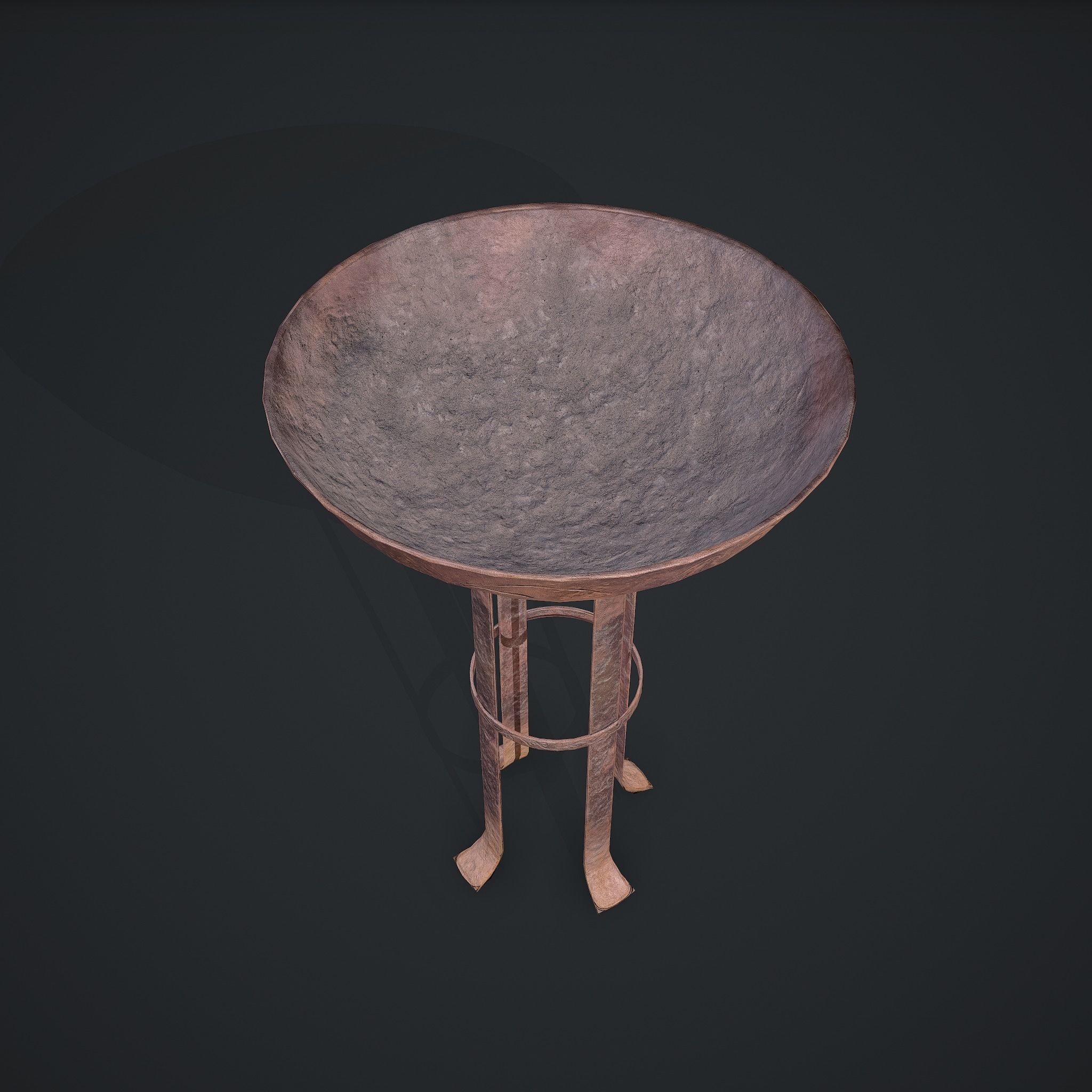 Medieval Style Fire Stand Low-poly 3D model_11