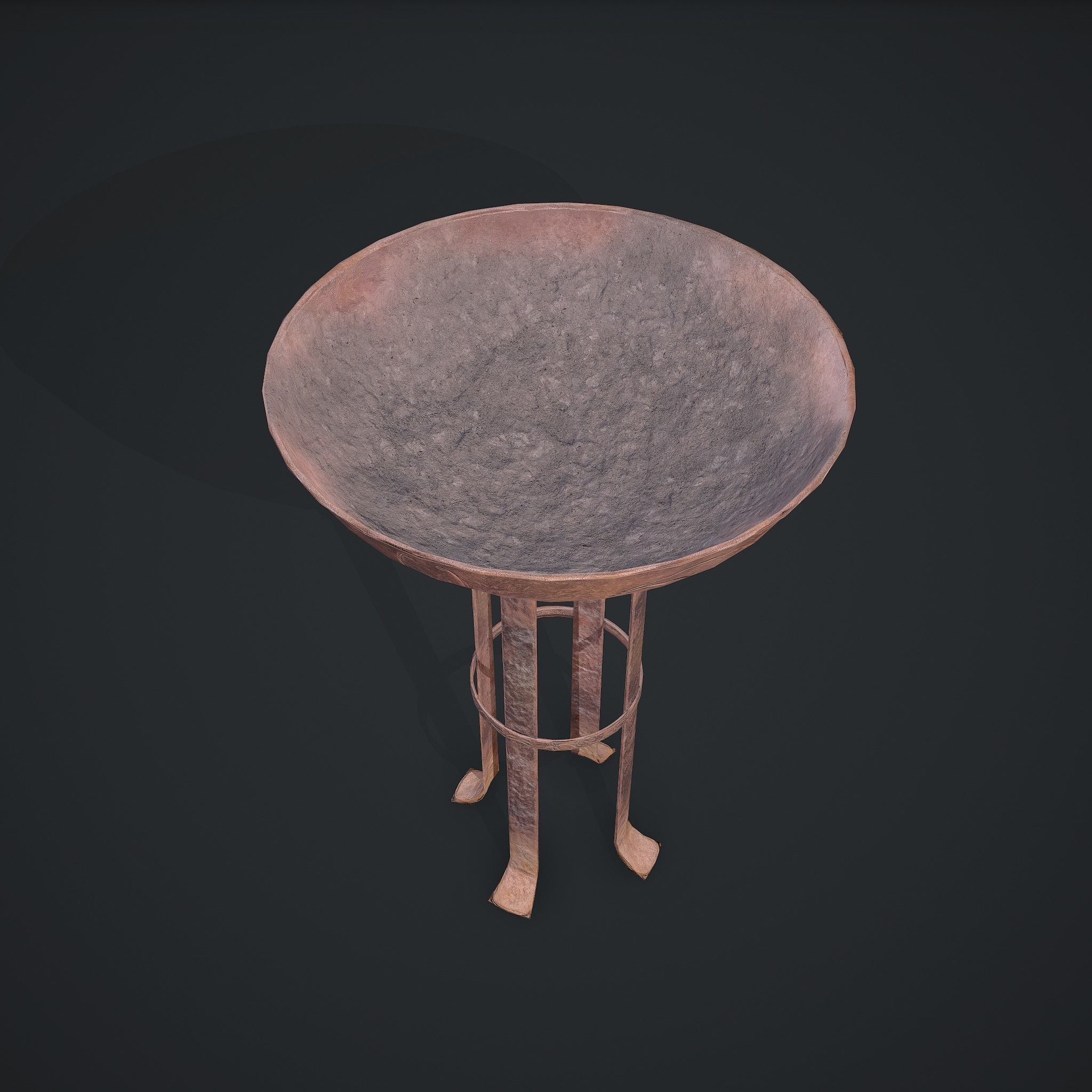 Medieval Style Fire Stand Low-poly 3D model_2