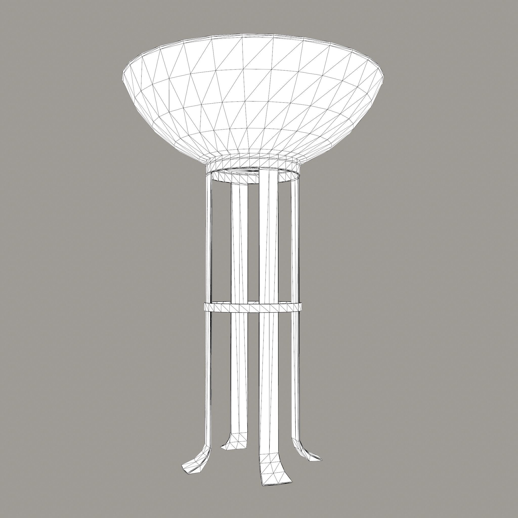 Medieval Style Fire Stand Low-poly 3D model_27