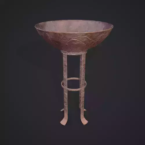 Medieval Style Fire Stand Low-poly 3D model