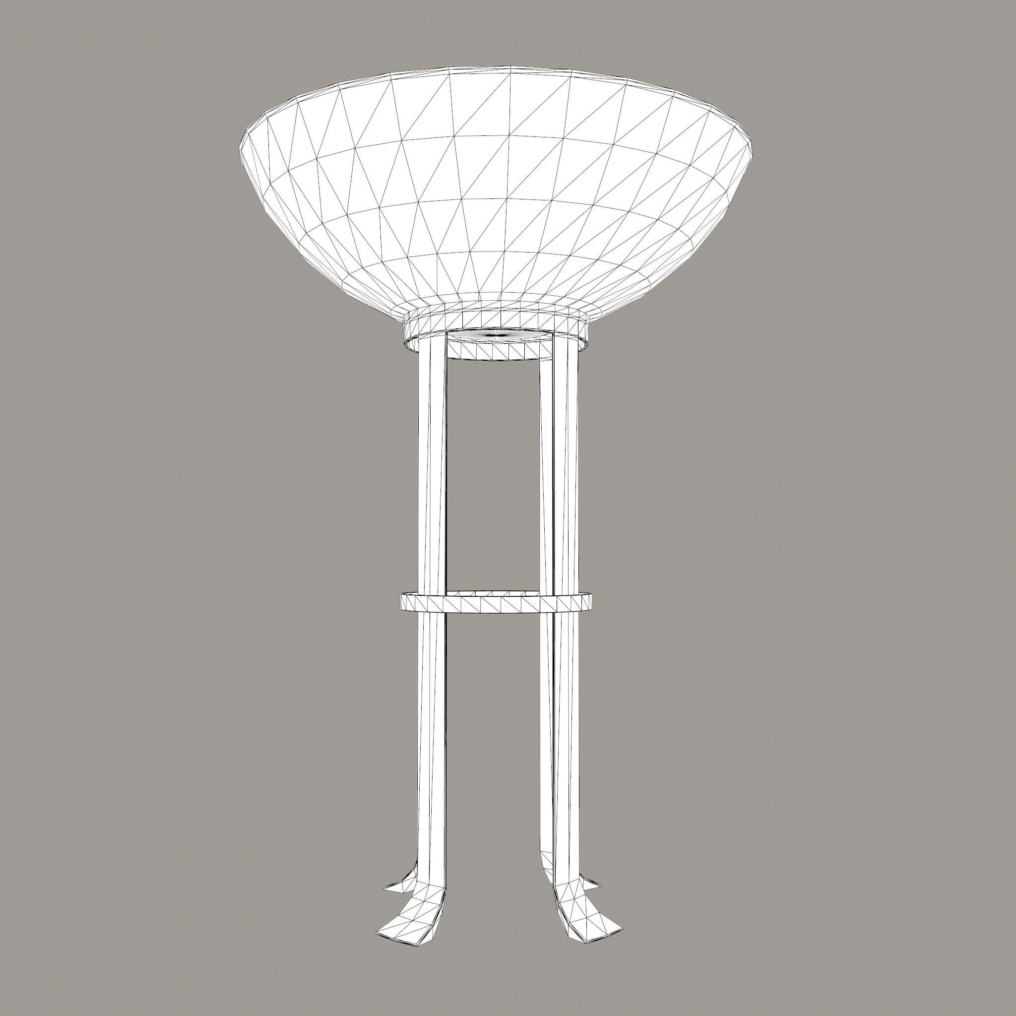 Medieval Style Fire Stand Low-poly 3D model_29