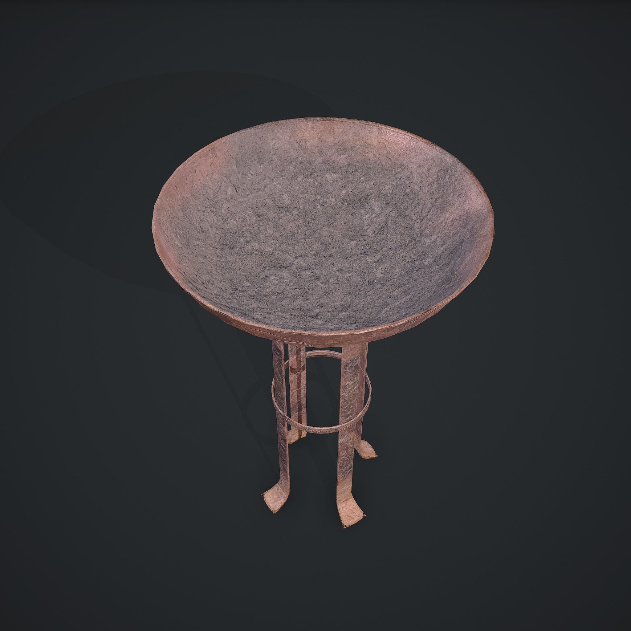 Medieval Style Fire Stand Low-poly 3D model_12