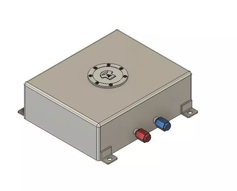 1to10 RC Scale Racing Fuel Tank Flat Version 3D print model_0