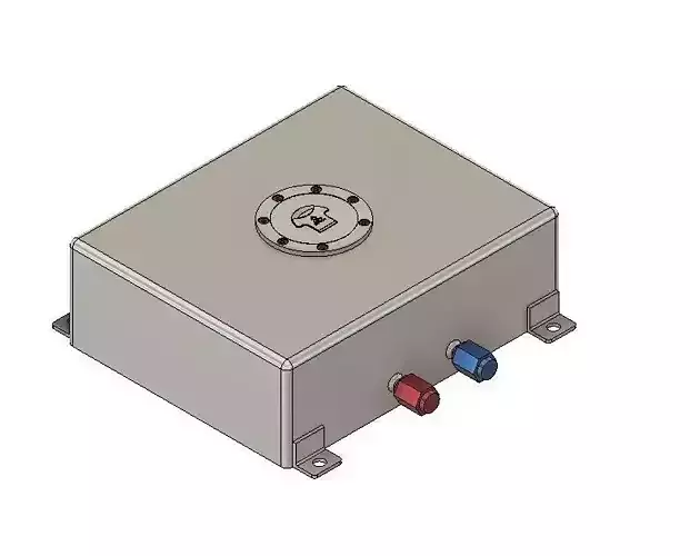 1to10 RC Scale Racing Fuel Tank Flat Version 3D print model