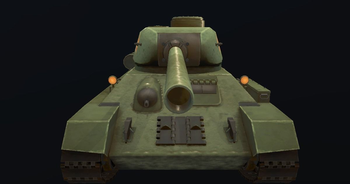 T-34 Hand-Painted Low-poly 3D model_2