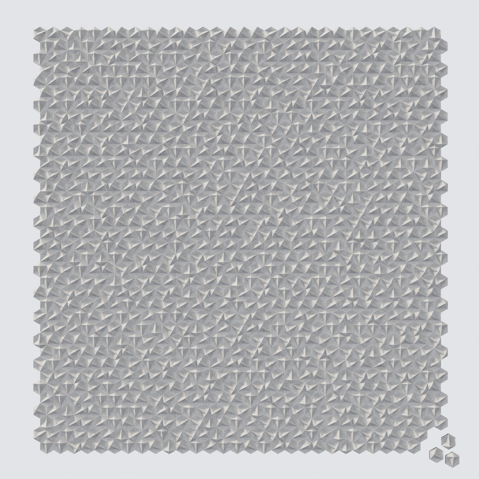 Panel concrete Hexagon n1 3D model_2