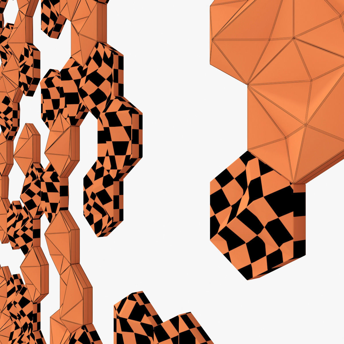 Panel concrete Hexagon n1 3D model_31