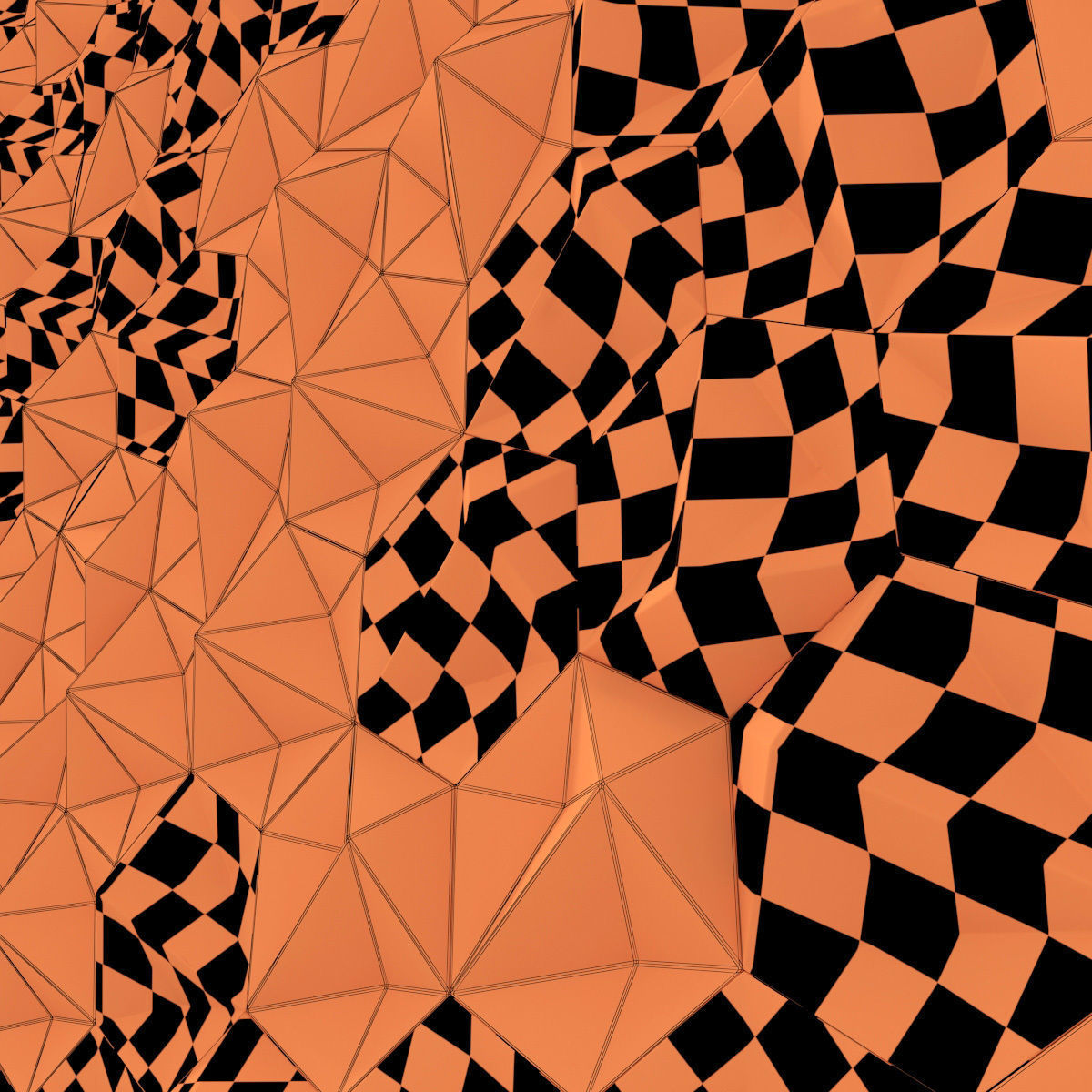 Panel concrete Hexagon n1 3D model_22