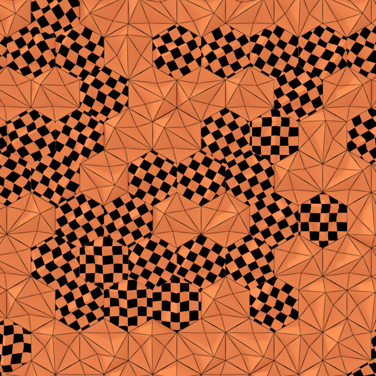 Panel concrete Hexagon n1 3D model_33