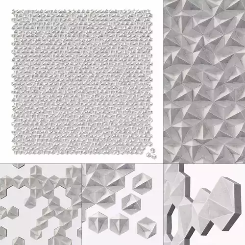 Panel concrete Hexagon n1 3D model