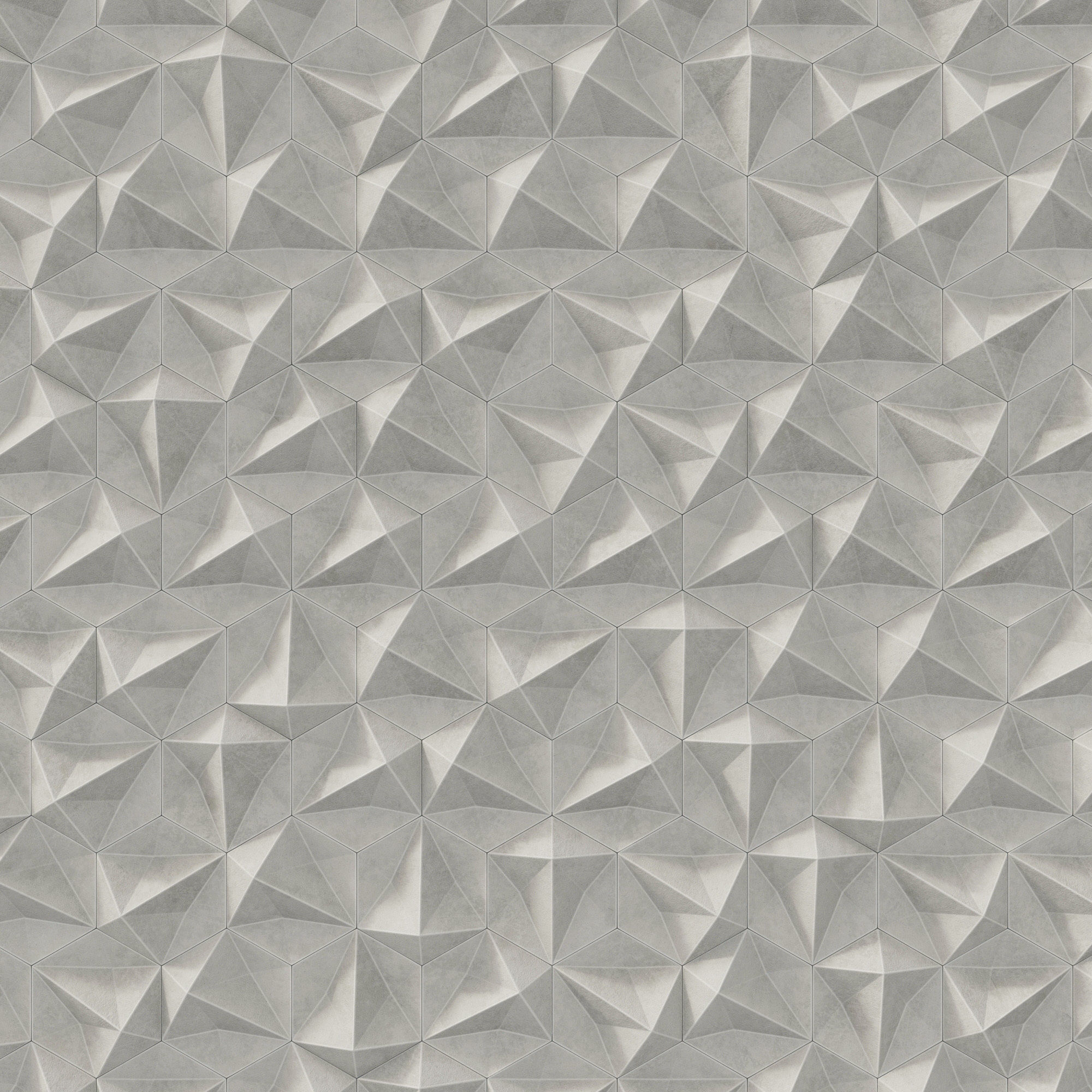 Panel concrete Hexagon n1 3D model_15