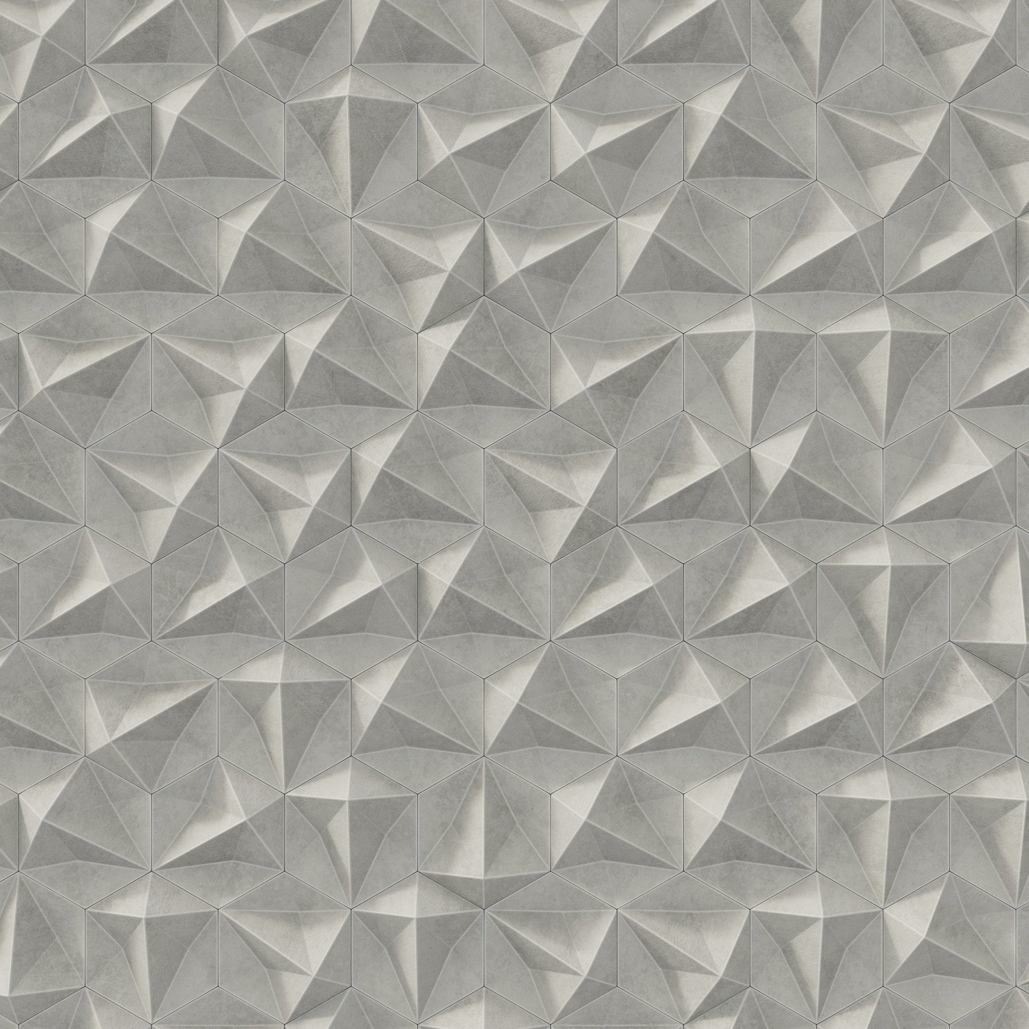 Panel concrete Hexagon n1 3D model_13