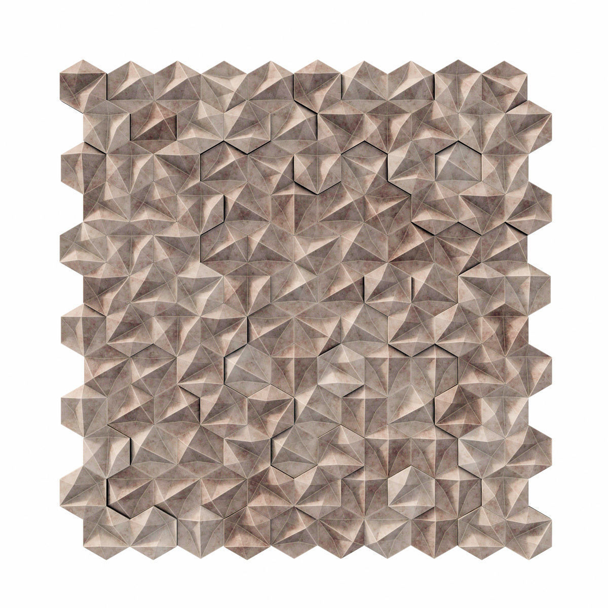 Panel concrete Hexagon n1 3D model_17