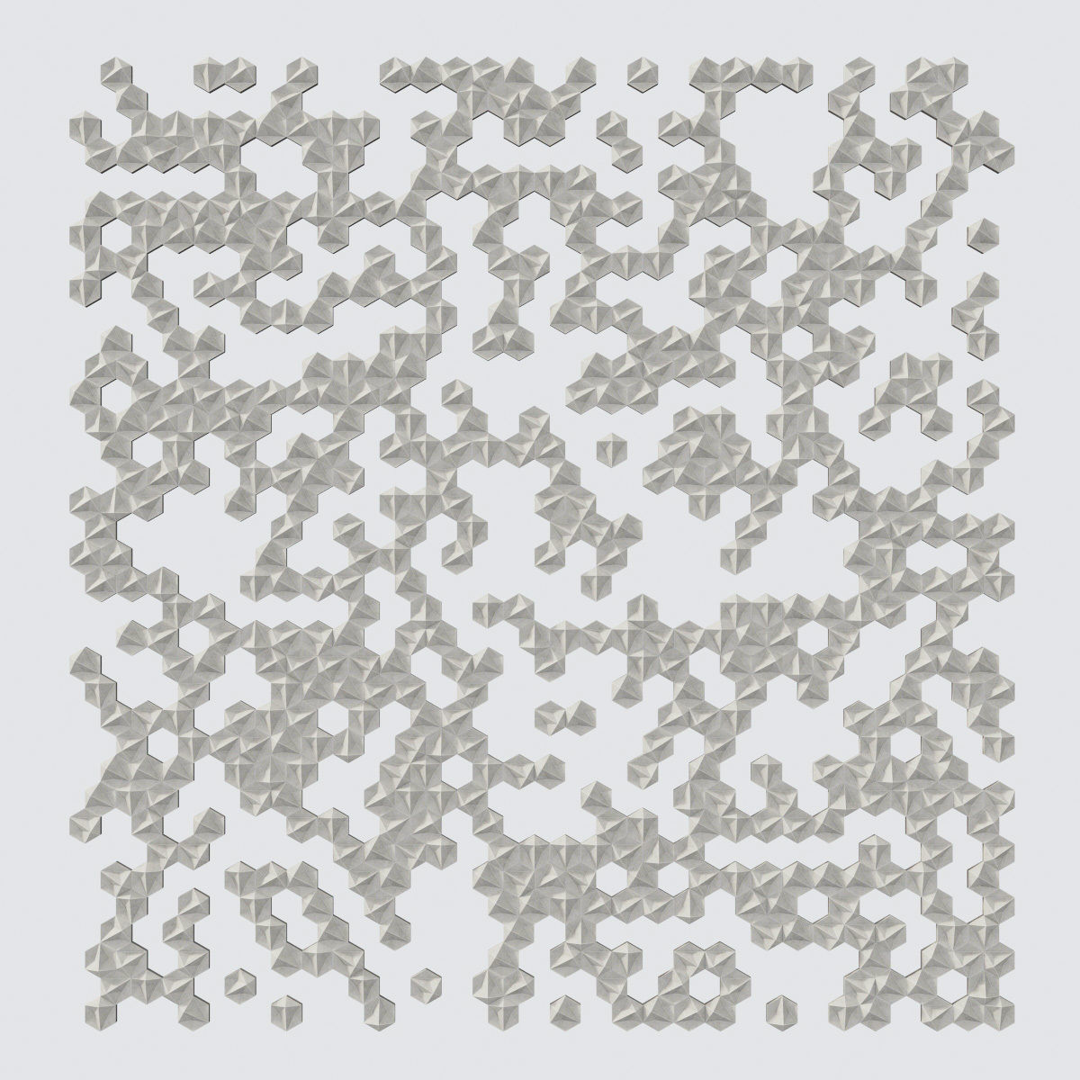 Panel concrete Hexagon n1 3D model_4