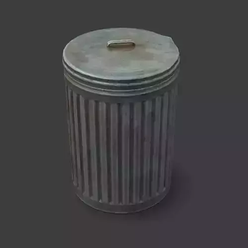 Trash Set can 3D model