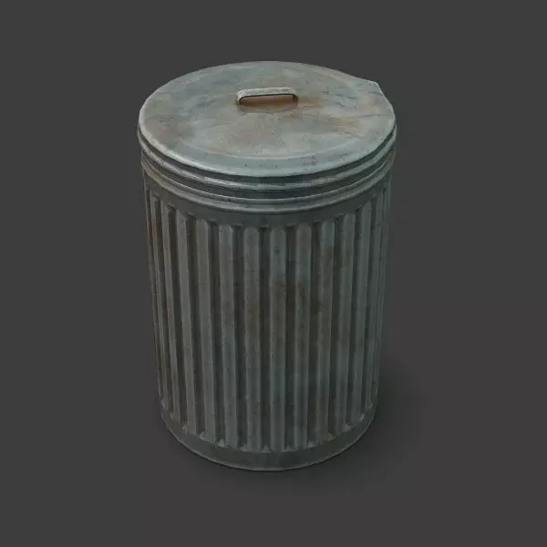 Trash Set can 3D model_0