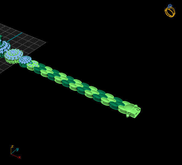 BRACELET diamond 3D print model_2